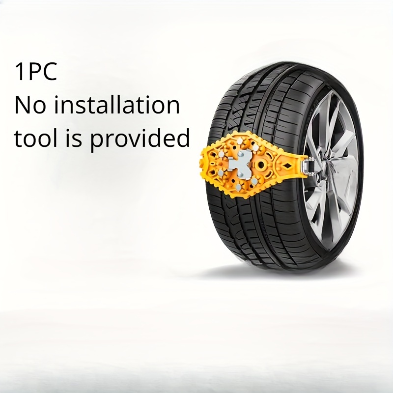 10pcs Portable Tire Chains Adjustable Zipper Reusable Car Snow