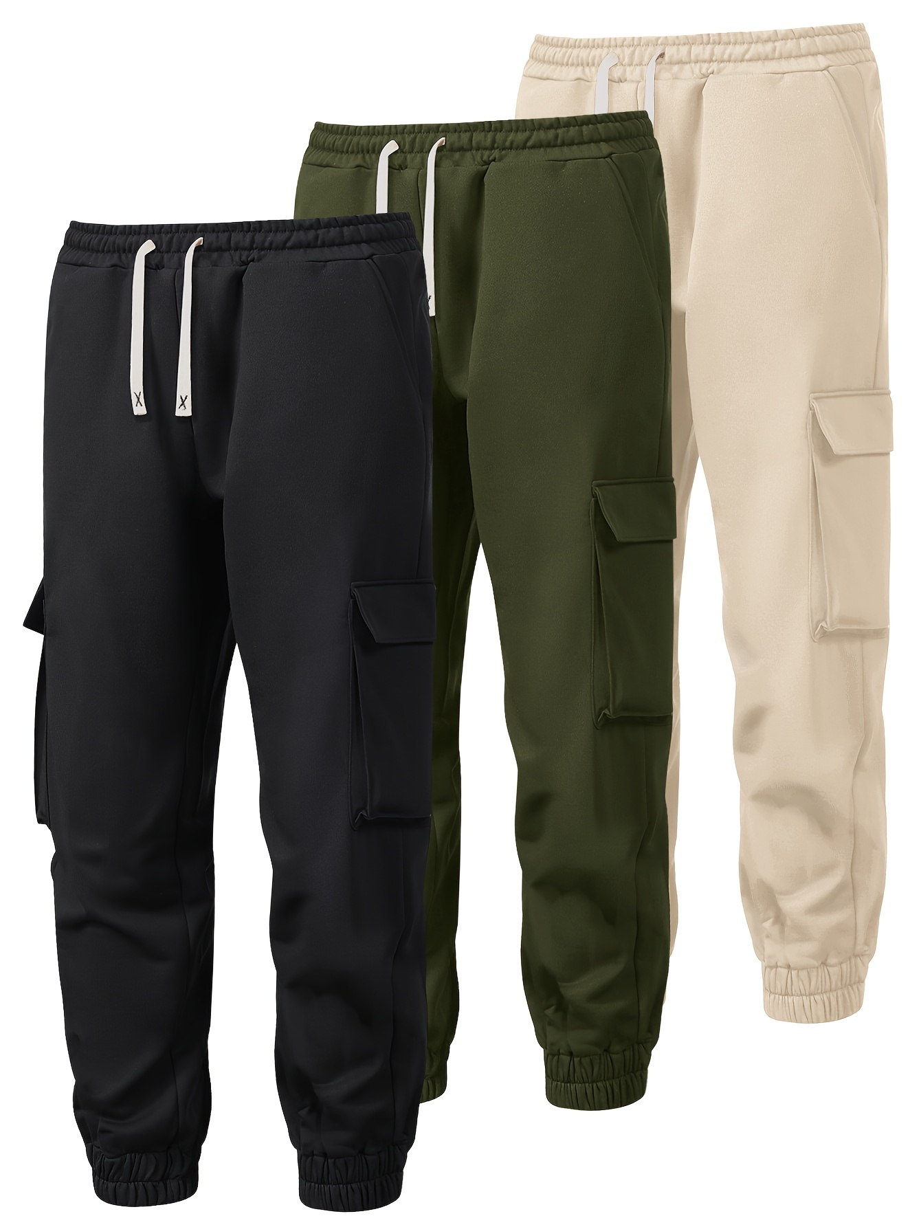 Multi Flap Pockets Cargo Pants Men's Casual Loose Fit - Temu United Kingdom