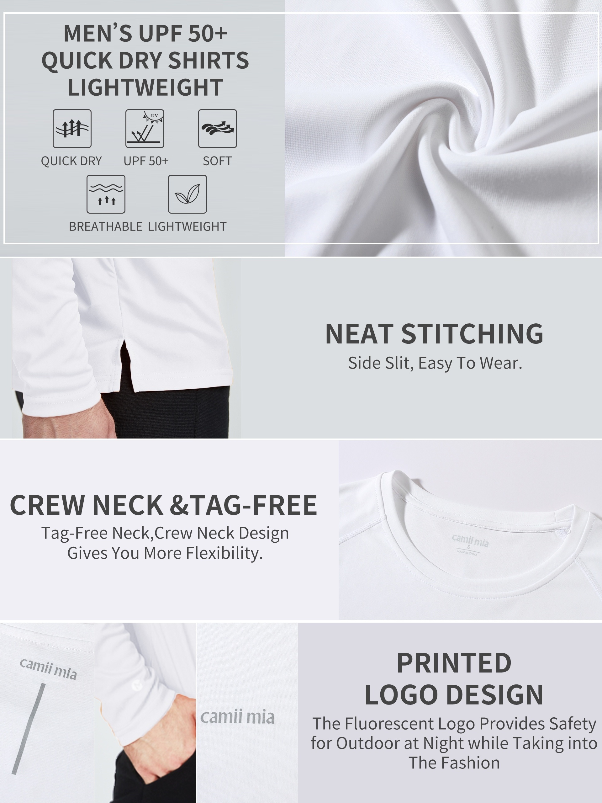 Sun Shirt - SPF/UPF 30+ Sun Protection Lightweight Long Sleeve Shirt Men's, Slate / XXL