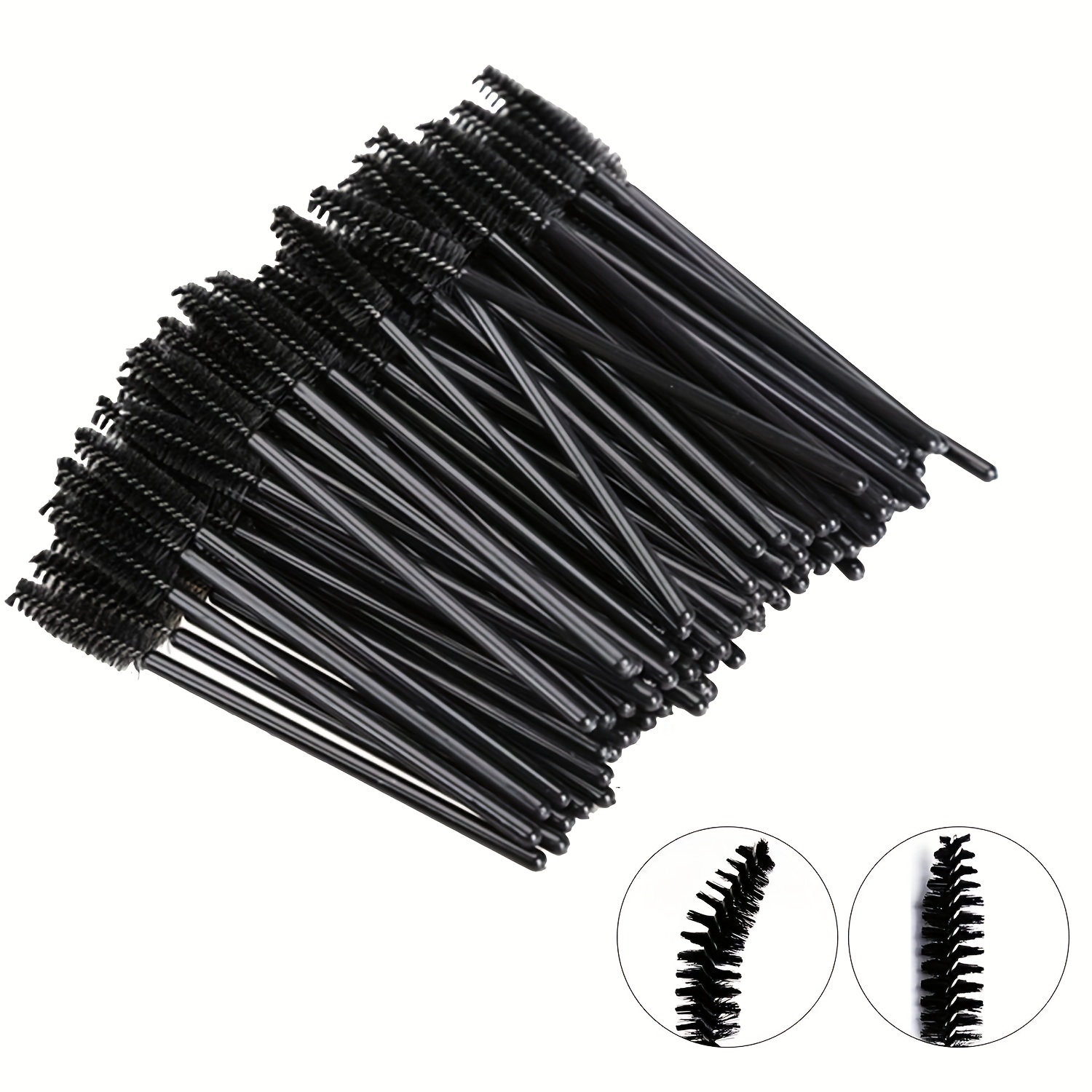 100 Pcs Eyelash Mascara Brushes for Eye Lashes Extension - Purple Deep Red