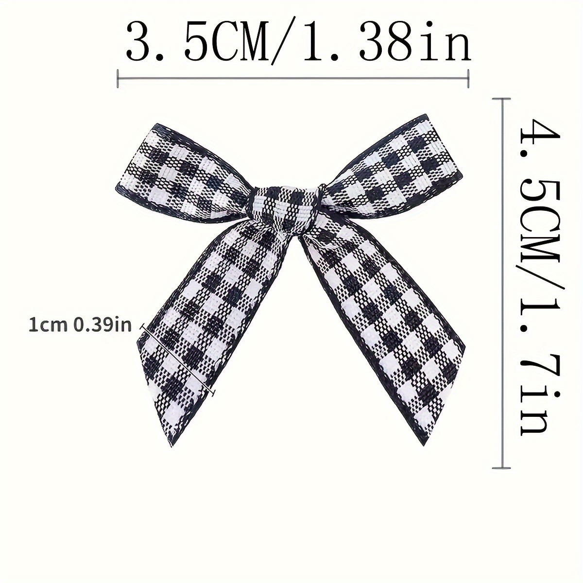 Christmas Mini Burlap Bow, Buffalo Plaid Bow White And Black