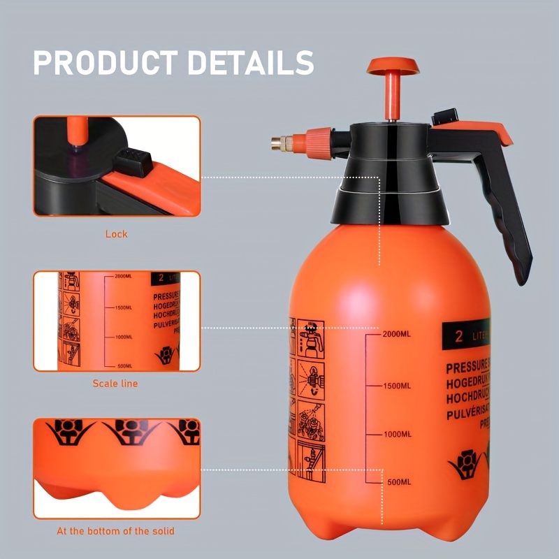 Athena 1pc New 2L Hand Sprayer Pressure Pump Spray Bottle Garden
