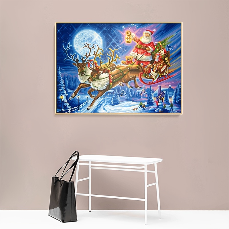 Diy Santa Claus Pattern Diamond Painting Set Mosaic - Temu