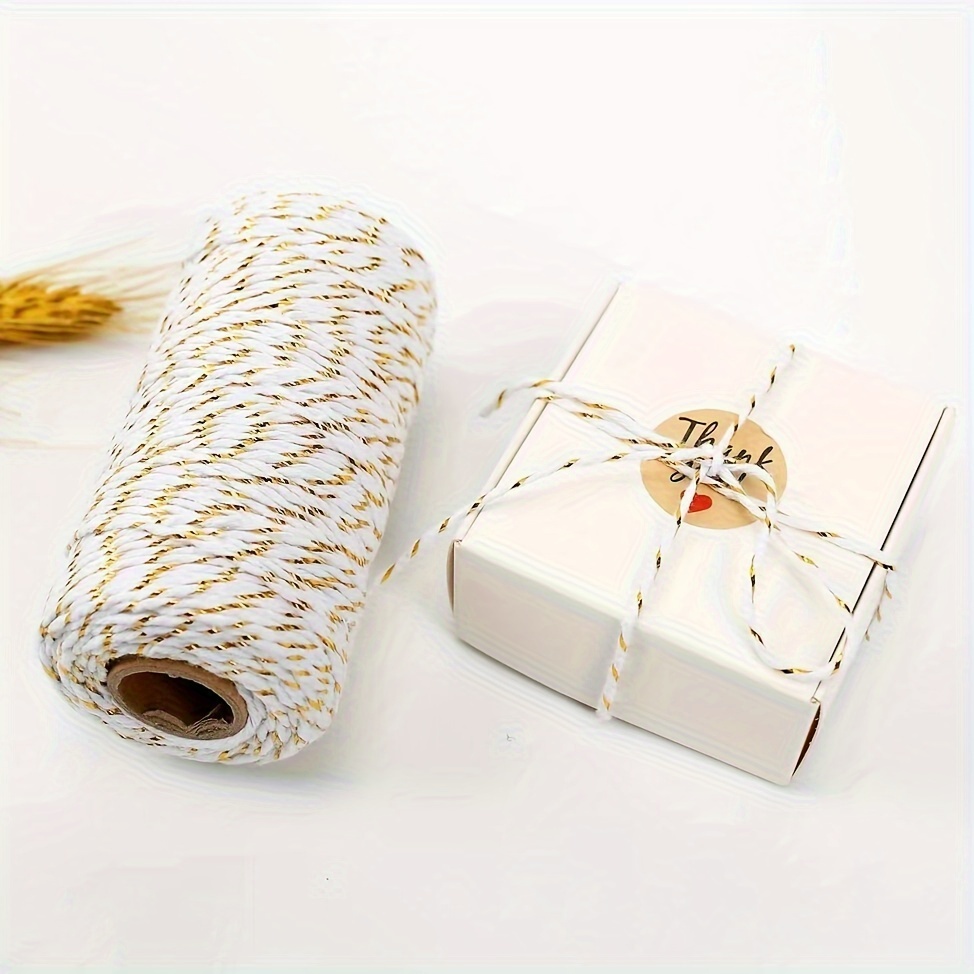 1 Roll Gold/silver Tag String, Gift Package Wrapping Thread
