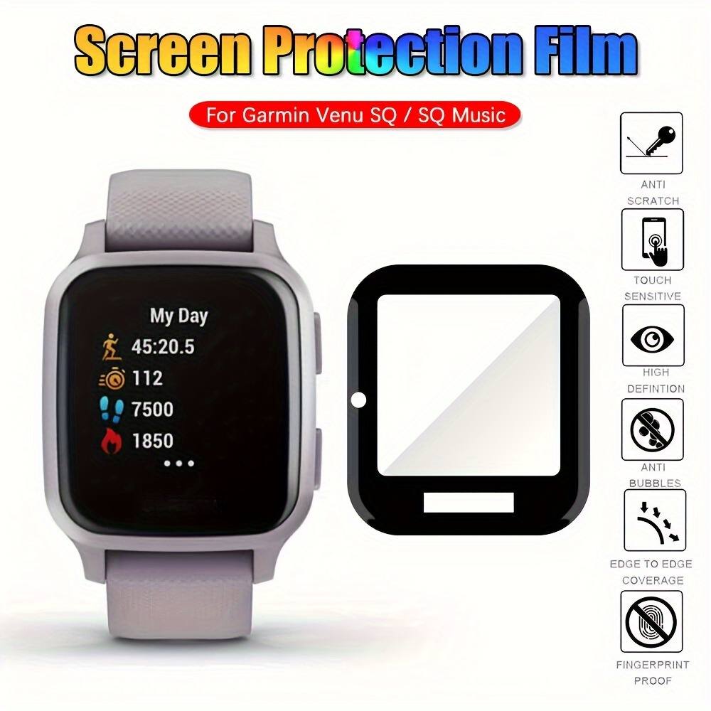 ivoler Pack de 6 Protection écran pour Garmin Venu SQ/Garmin Venu SQ Music  Edition, Couverture Complète [Liquide Installation] [Anti-Rayures] [sans  Bulles] TPU Film Protecteur : : High-Tech
