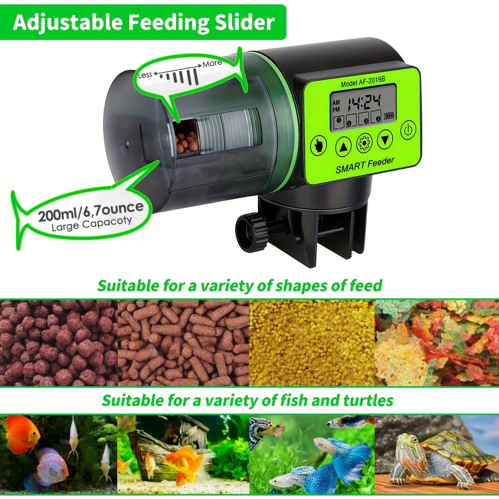 Mangeoire automatique pour poissons, minuterie pour aquarium avec 2  distributeurs de nourriture pour poissons, conception anti-humidité, grande  capacité alimentaire