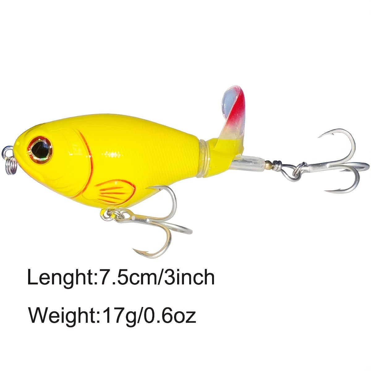 Buy TRUSCEND Topwater Fishing Lures with BKK Hooks, Pencil Plopper Fishing  Lure for Bass Catfish Pike Perch, Floating Minnow Bass Bait with Propeller  Tail, Top Water Pencil Lures Freshwater or Saltwater Online