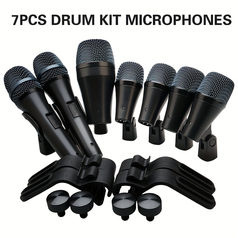 Professional Instruments De Musique Set De Batterie Microphone Filaire Kit  Avec Accessoires De Montage Standard