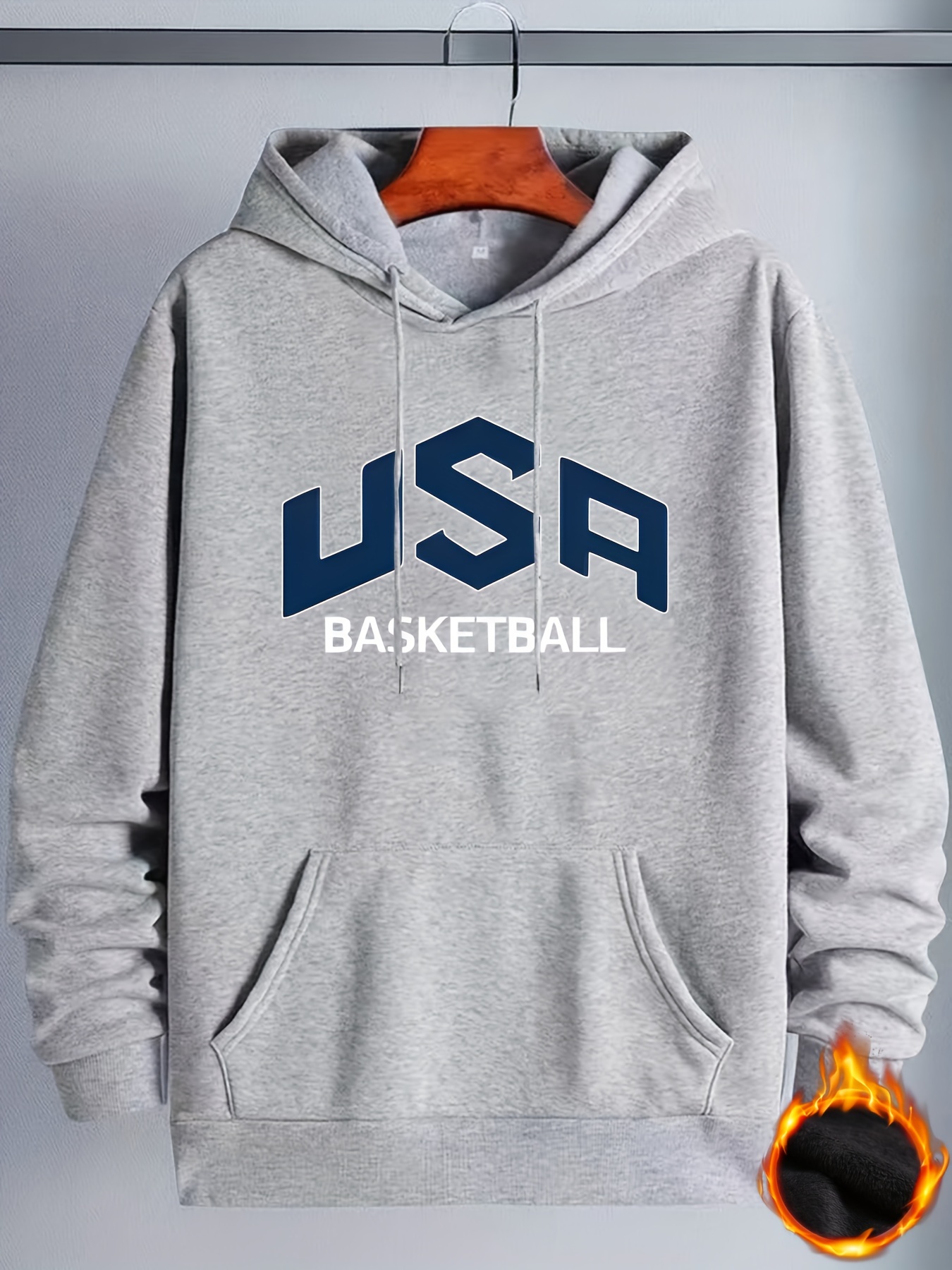 Basketball And Sports Letter Print Hoodie, Cool Hoodies For Men