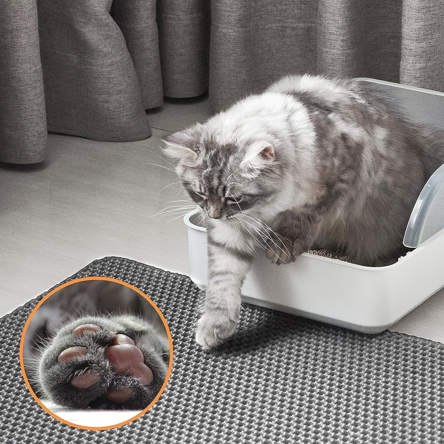 Cat Litter Mat Boxes Trapper Pet Pad Double-Layer Waterproof Urine Proof  Clean
