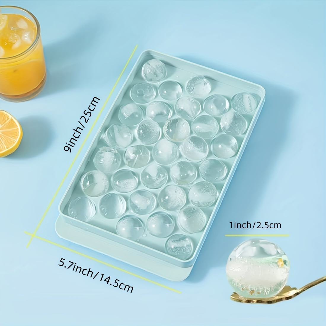 2 Tier Ice Ball Molds With Lid And Container, Flexible Food Grade