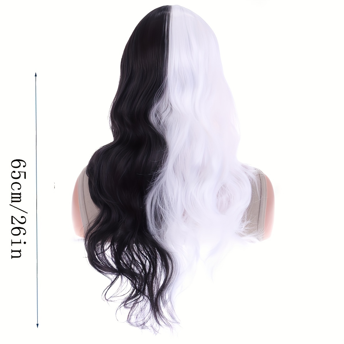 Two Tone Long Curly Synthetic Wig for Daily Use