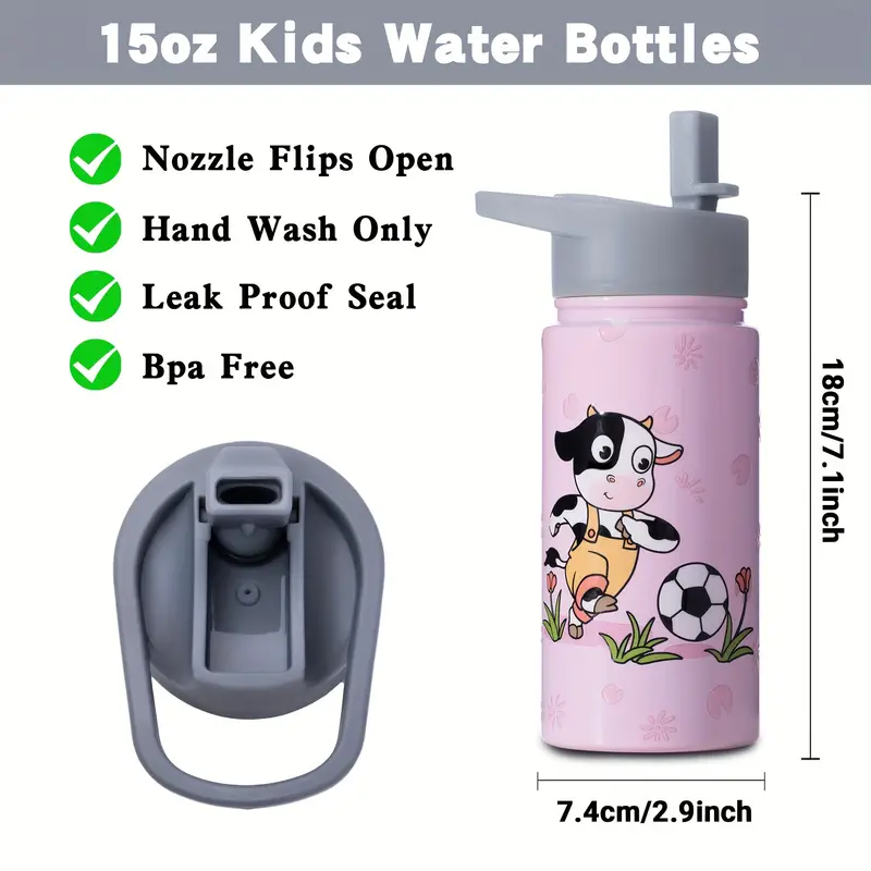 Cow Water Bottle For School Insulated Cups Birthday Gifts For Girl Tainless  Steel Water Bottles With Straw Christmas Gifts Halloween Gift For - Temu