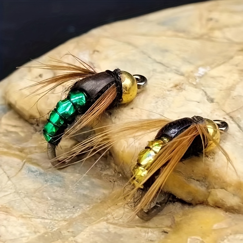 Fly Fishing Flies Realistic Dry/wet Nymphs Hand tied Bionic - Temu