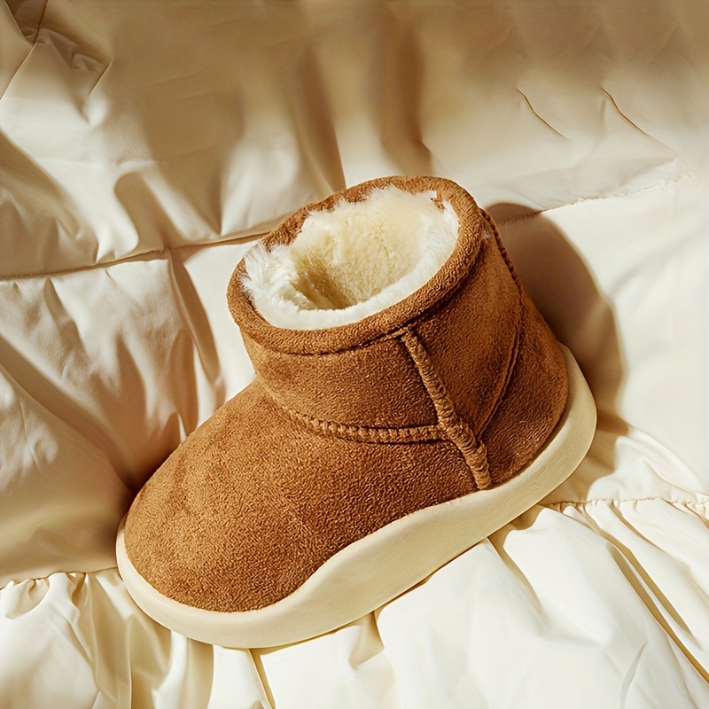 Comfortable Slip Snow Boots Baby Girls Soft Warm Plus Fleece - Temu