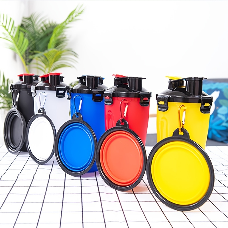 Portable Dog Water Bottle With Food Container Outdoor Water - Temu