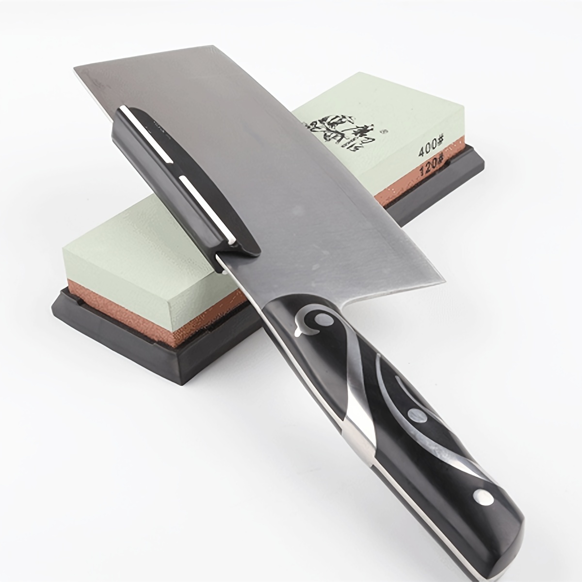 Double Clamp Fixed Angle Knife Sharpener With Whetstone - Temu