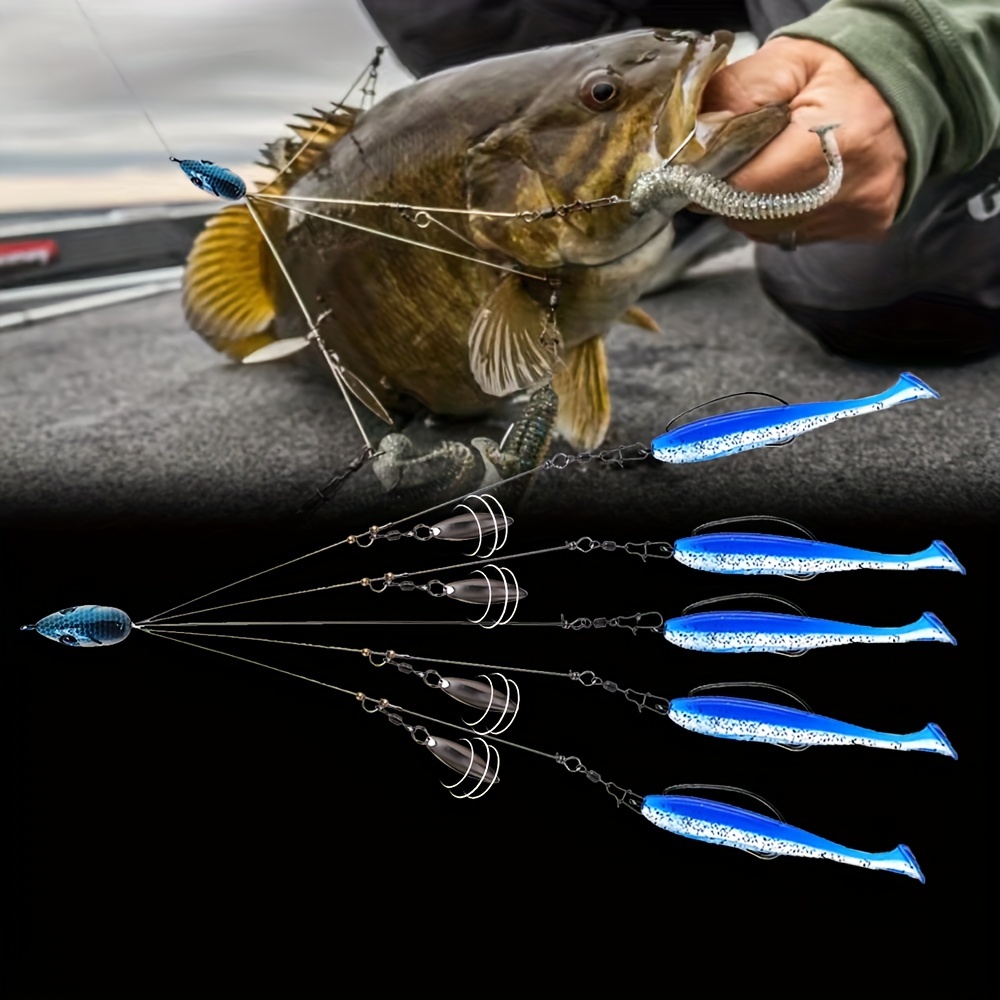 5-Arm Fishing Lure Rig with Umbrella Design - Perfect for Catching Multiple  Fish at Once Outdoors