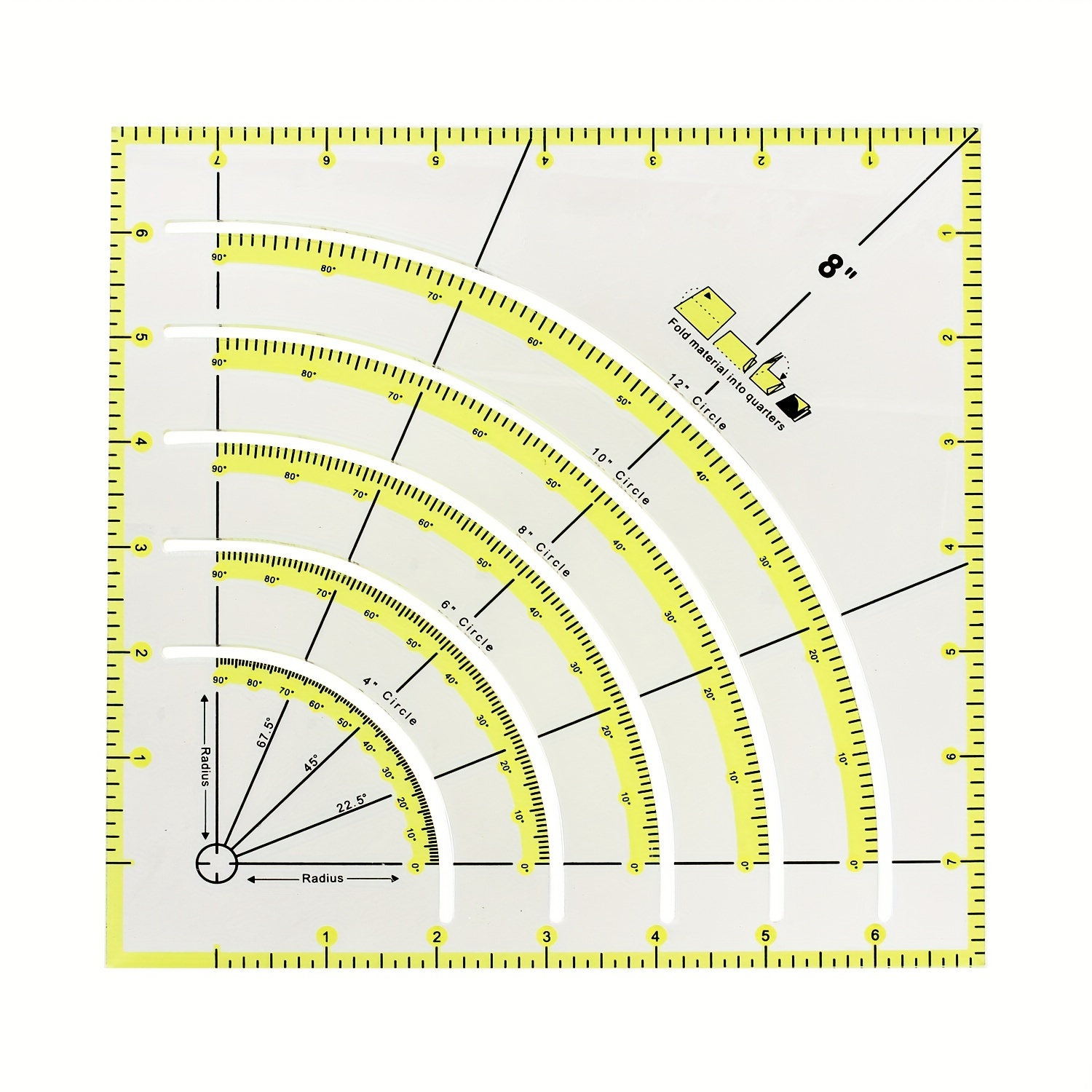 Buy 8 Inch Quilting Ruler DIY Craft Multi functional Cutting Sewing Tool