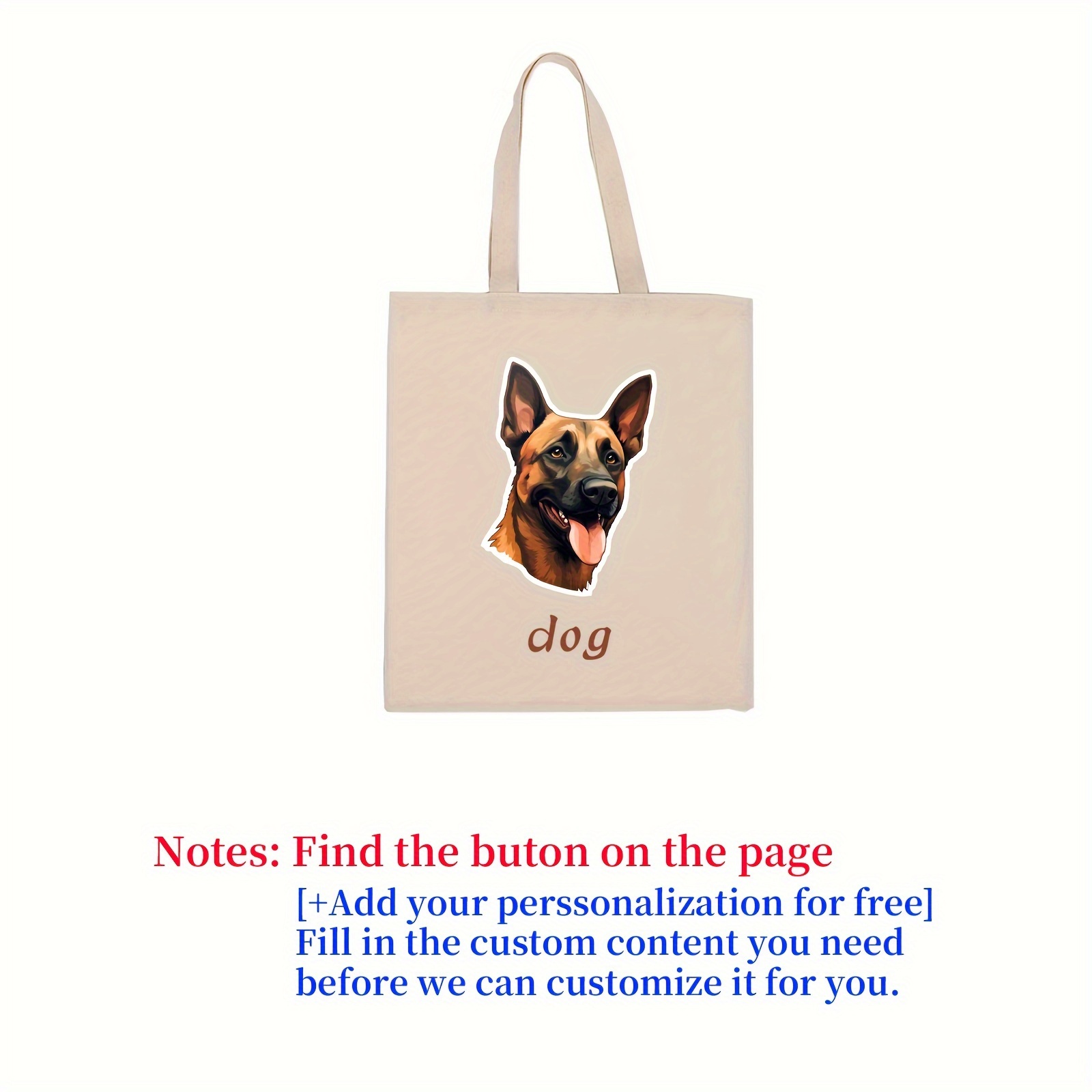 1/3/9pcs Bolsa De Lona Personalizada Para Perros De Hombres - Temu