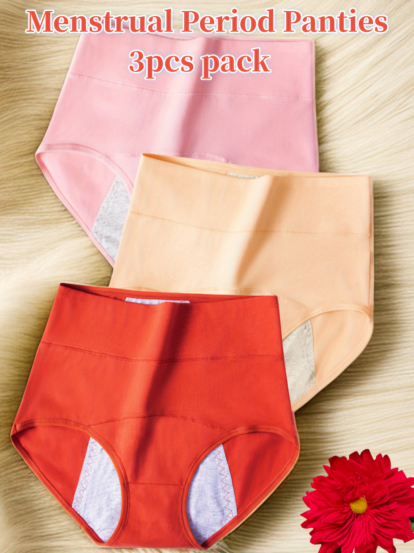 3pcs Seamless Menstrual Period Panties, Comfy & Breathable Anti-Leak  Panties, Women's Lingerie & Underwear