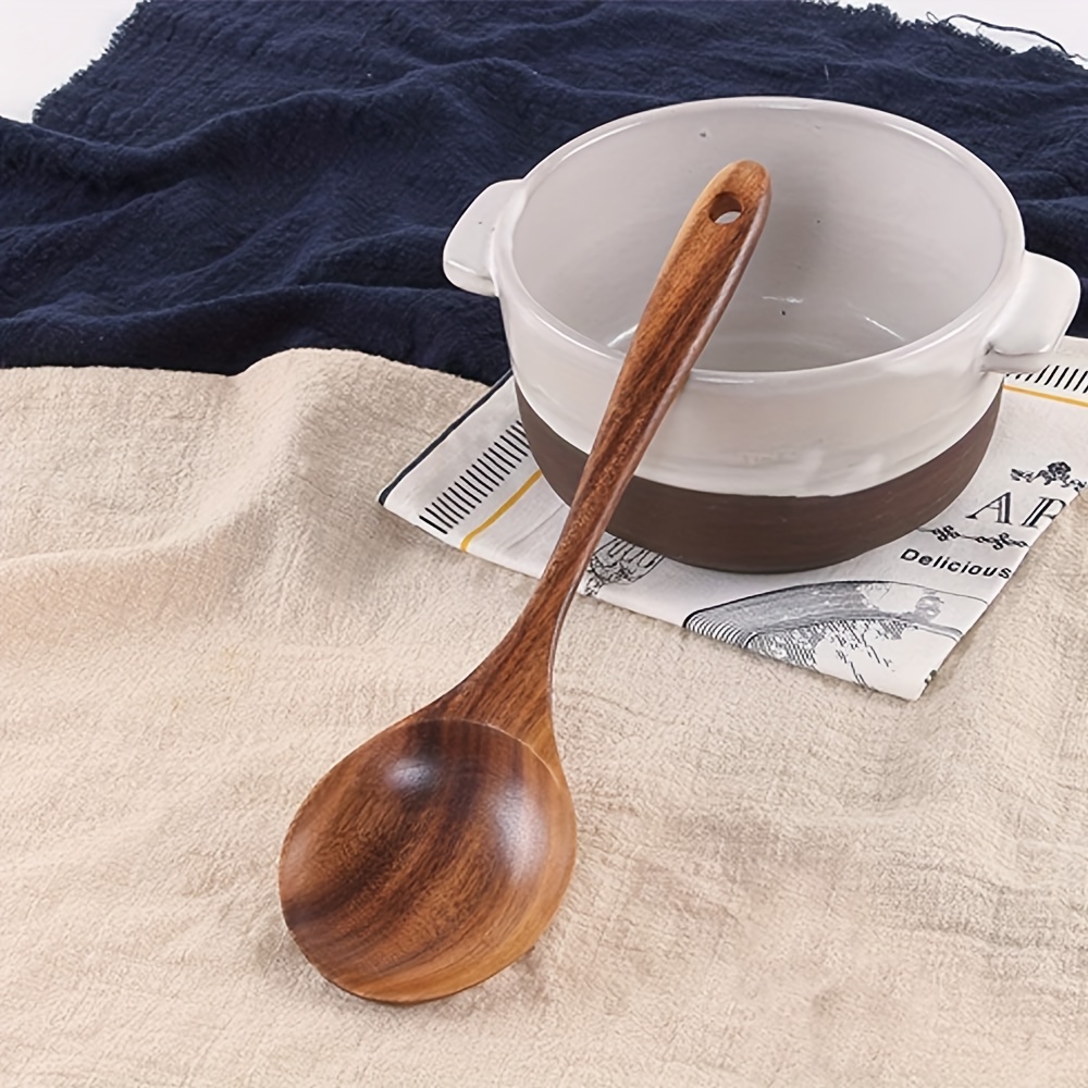 5 Pz. Set Cucchiai Cucina In Legno Set Pentole Wok In Teak - Temu Italy