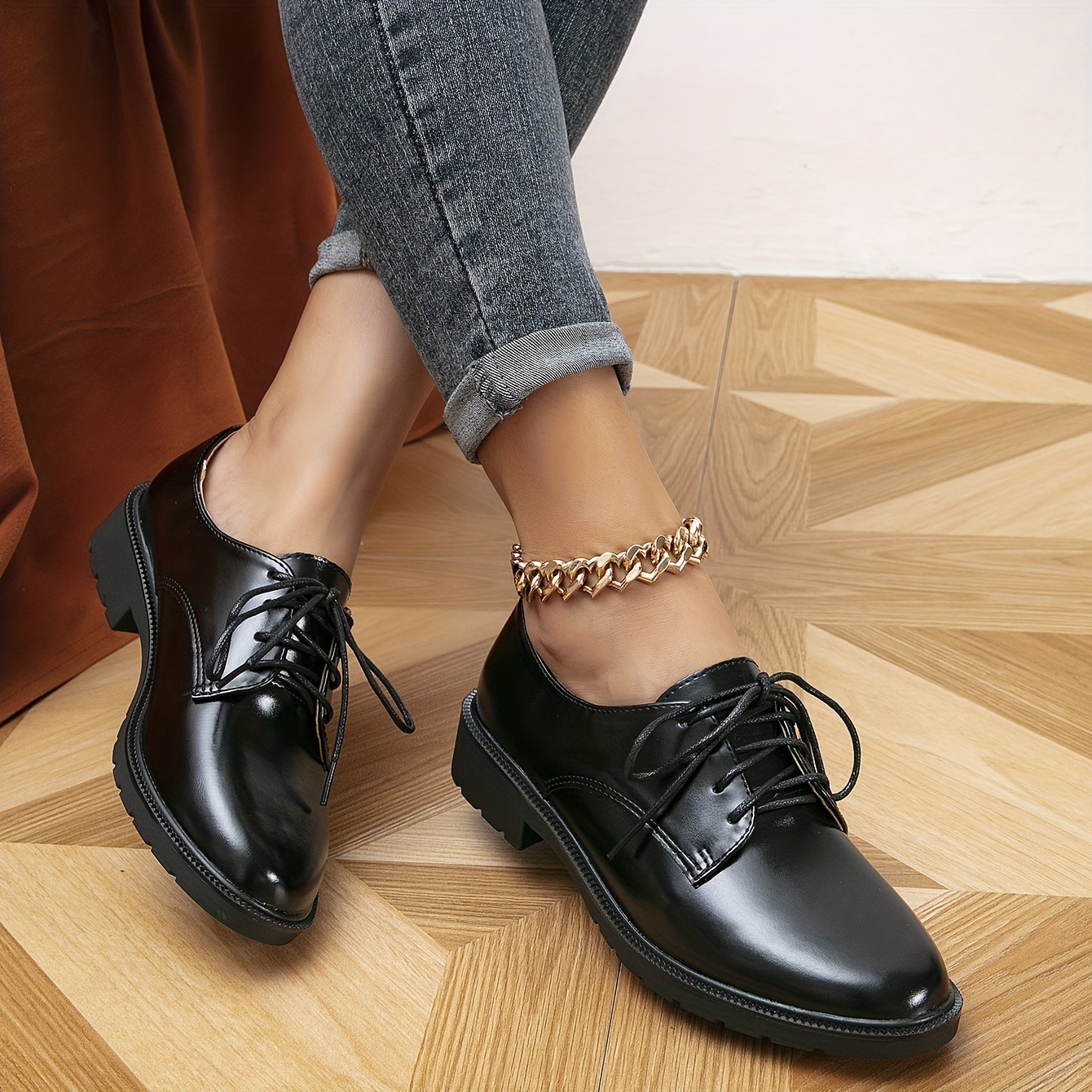 Black Lace Up Shoes - Temu Canada