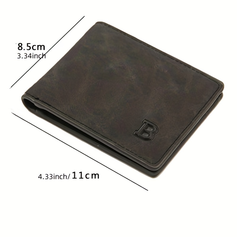 Men's Wallet Vintage Pu Leather Frosted Long Wallets Coin Pocket Billetera  Hombre Man Purse Male Id Card Holder Money Bag - Temu