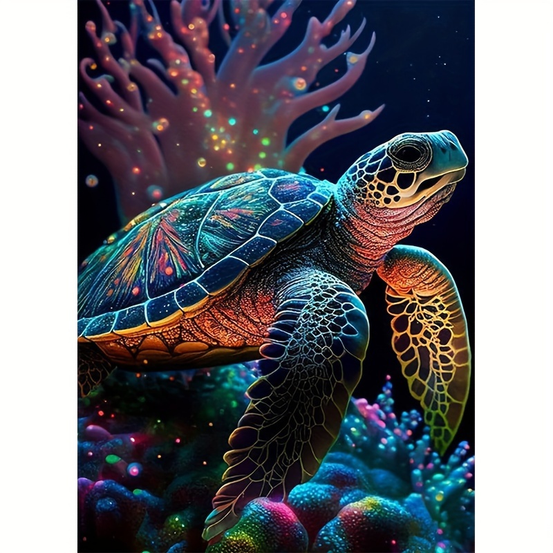 

1pc Sea Turtle 30*40cm/ 11.8 * 15.75in Diy 5d Diamond Painting Set For Wall Decor