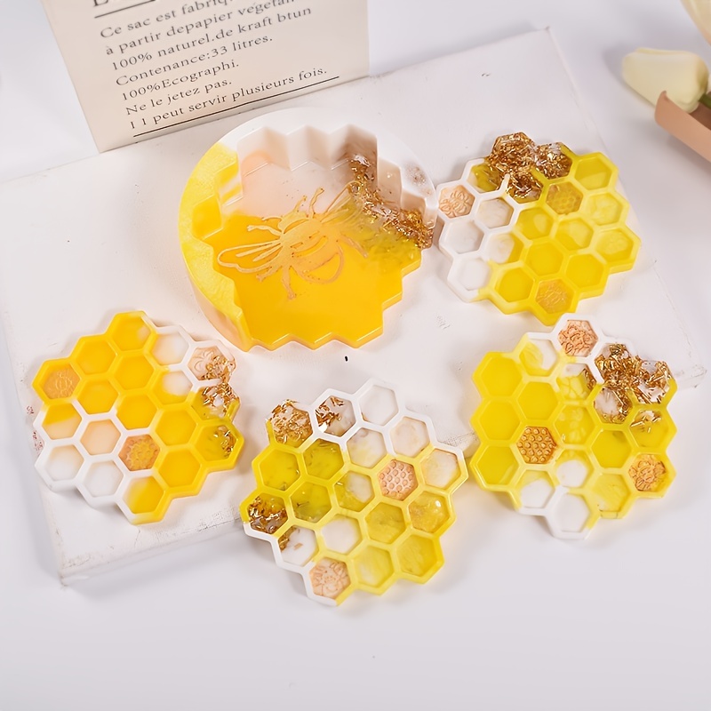 Honeycomb Coaster Resin Molds Set Coaster Silicone Molds For - Temu