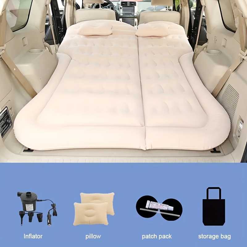 Colchón no inflable para automóvil, colchón plegable para asiento trasero  de camioneta SUV, con soporte ajustable, colchón de campamento para dormir