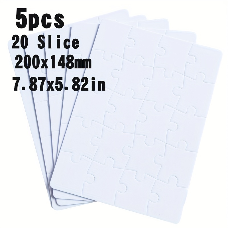 Sublimation Blanks Puzzles White A5 Jigsaw Puzzles Diy Blank - Temu