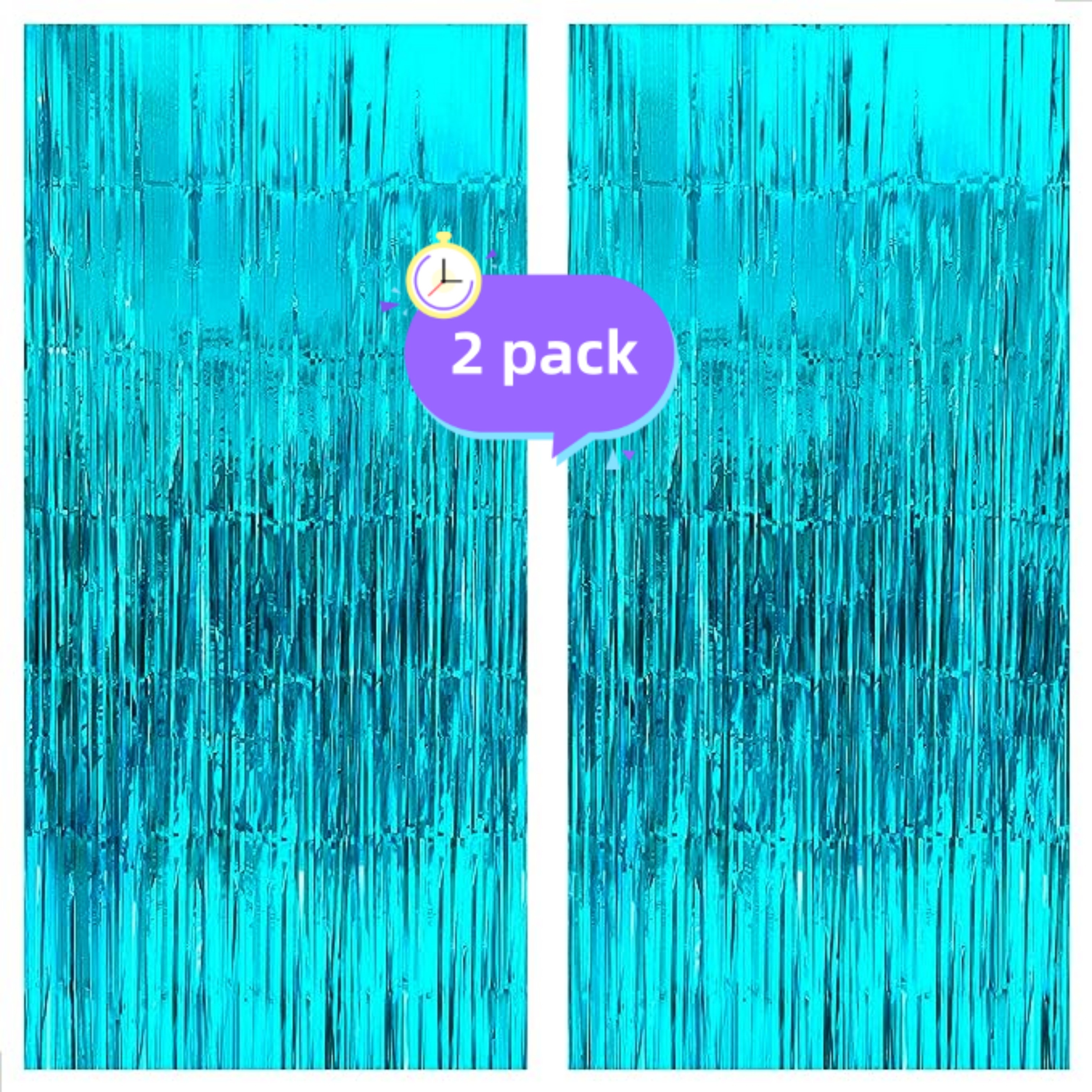 2 Pack Blue Streamers Party Decorations Blue Fringe Backdrop