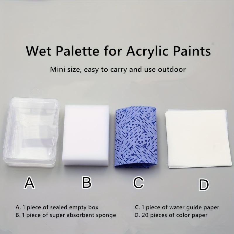 Small Size Portable Wet Palette Paint Palette For Acrylic Paints, Paint  Pallet Pigment Palette, Keeps Your Paint Wet For Longer - Temu Belgium