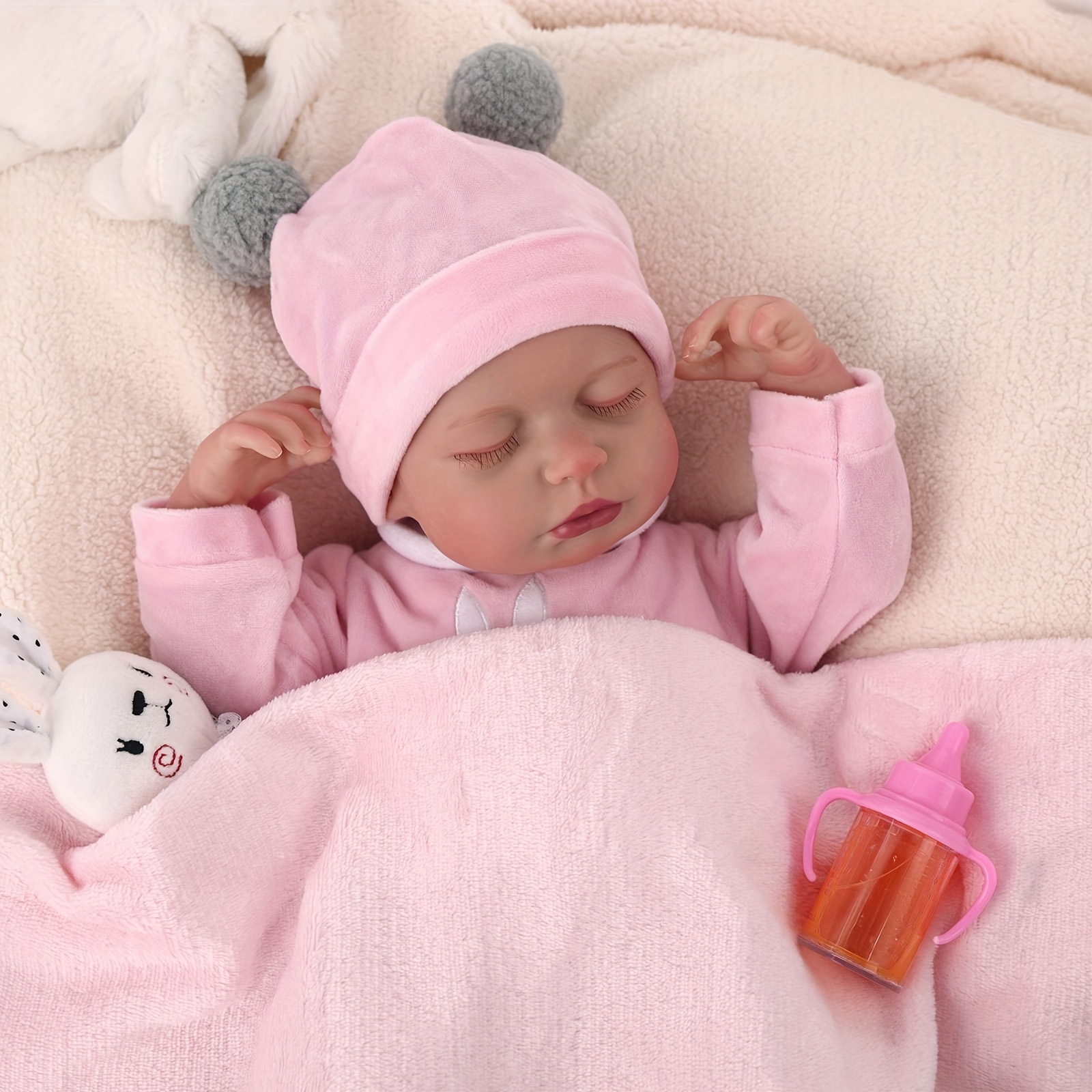 Lucy Reborn Finished Doll Bebe Reborn Doll Inch New Face Realistic Reborn  Sleeping Newborn Baby Boy Real Doll Kids - Temu