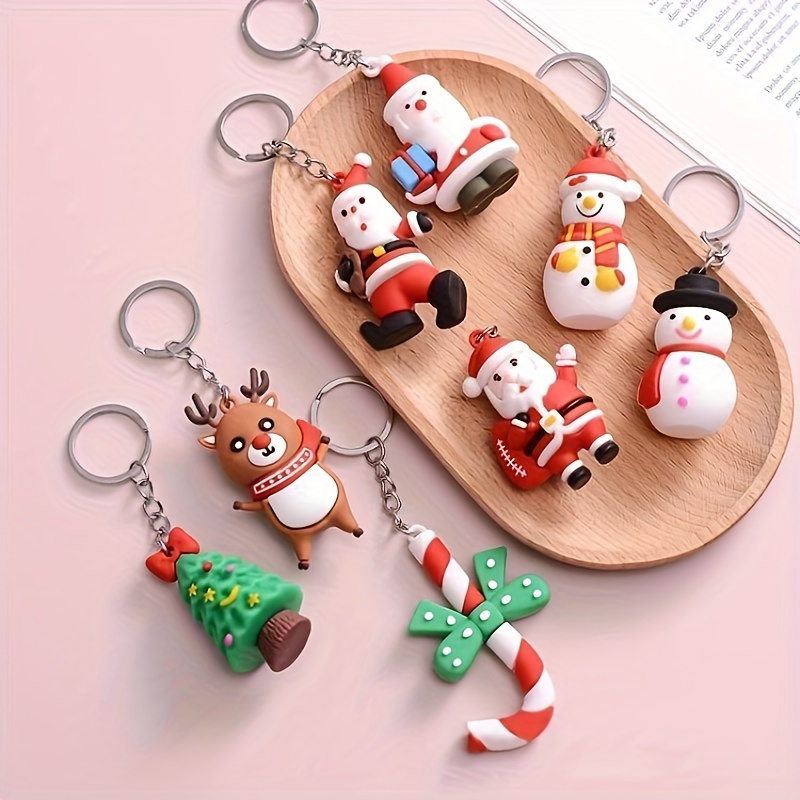 Christmas Pendant Keychain Men Santa Claus Christmas Tree - Temu