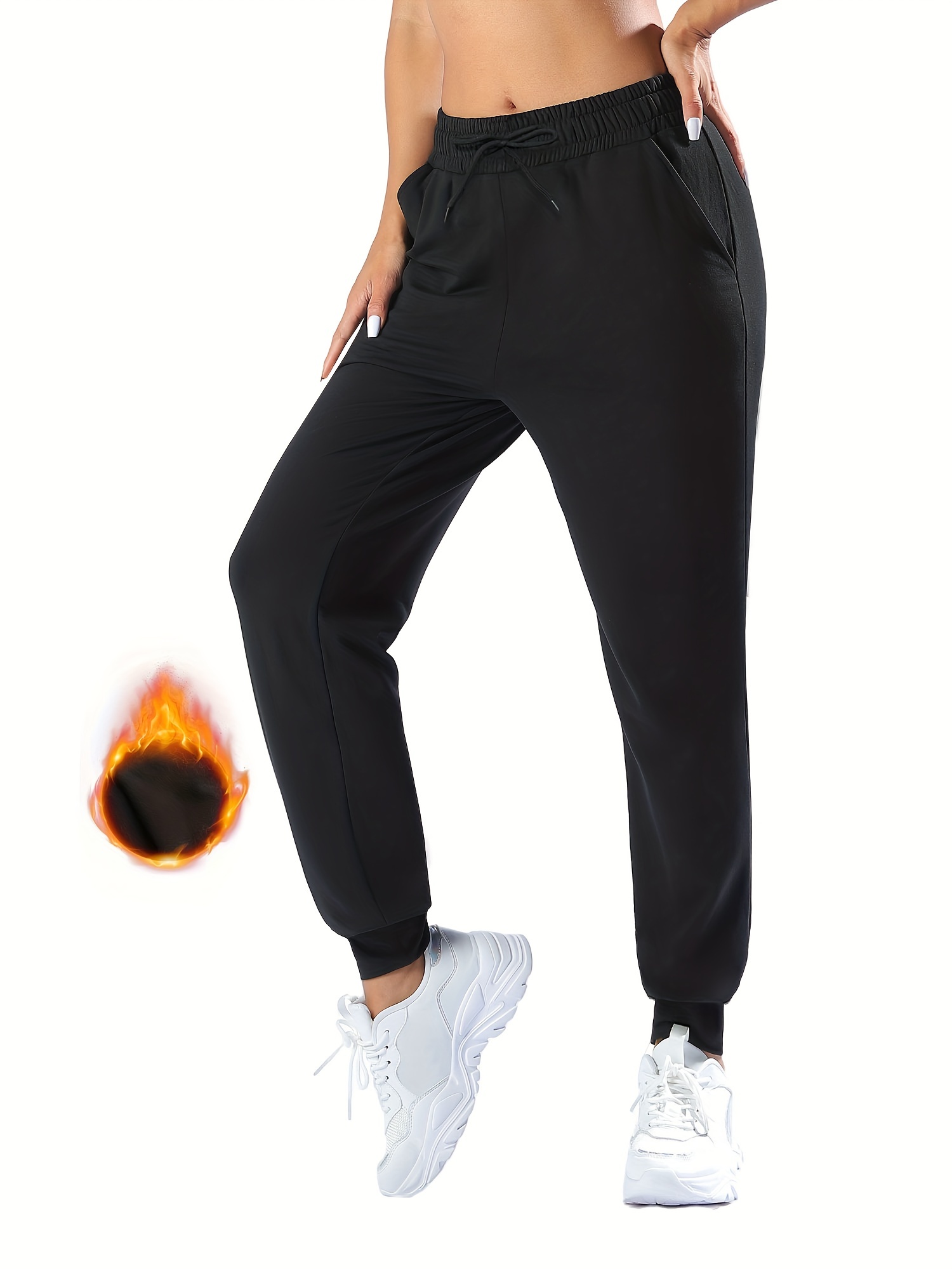  Women's Elastic Waist Joggers Baggy Casual Sweatpants Solid  Color Workout Athletic Sports Pants Casual Pants (Black, XL) : Clothing,  Shoes & Jewelry
