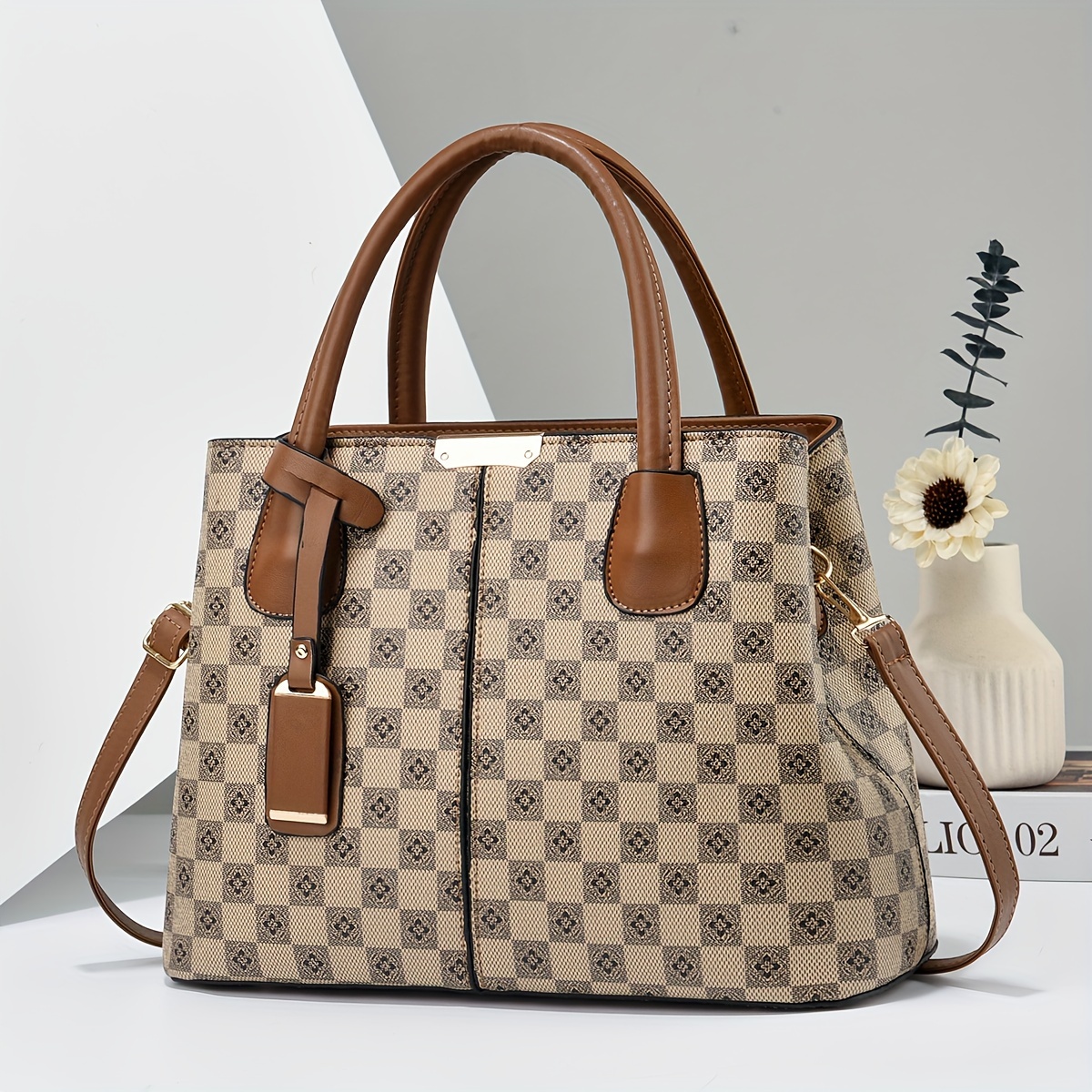 Brown Printed Ladies Fashion Bags