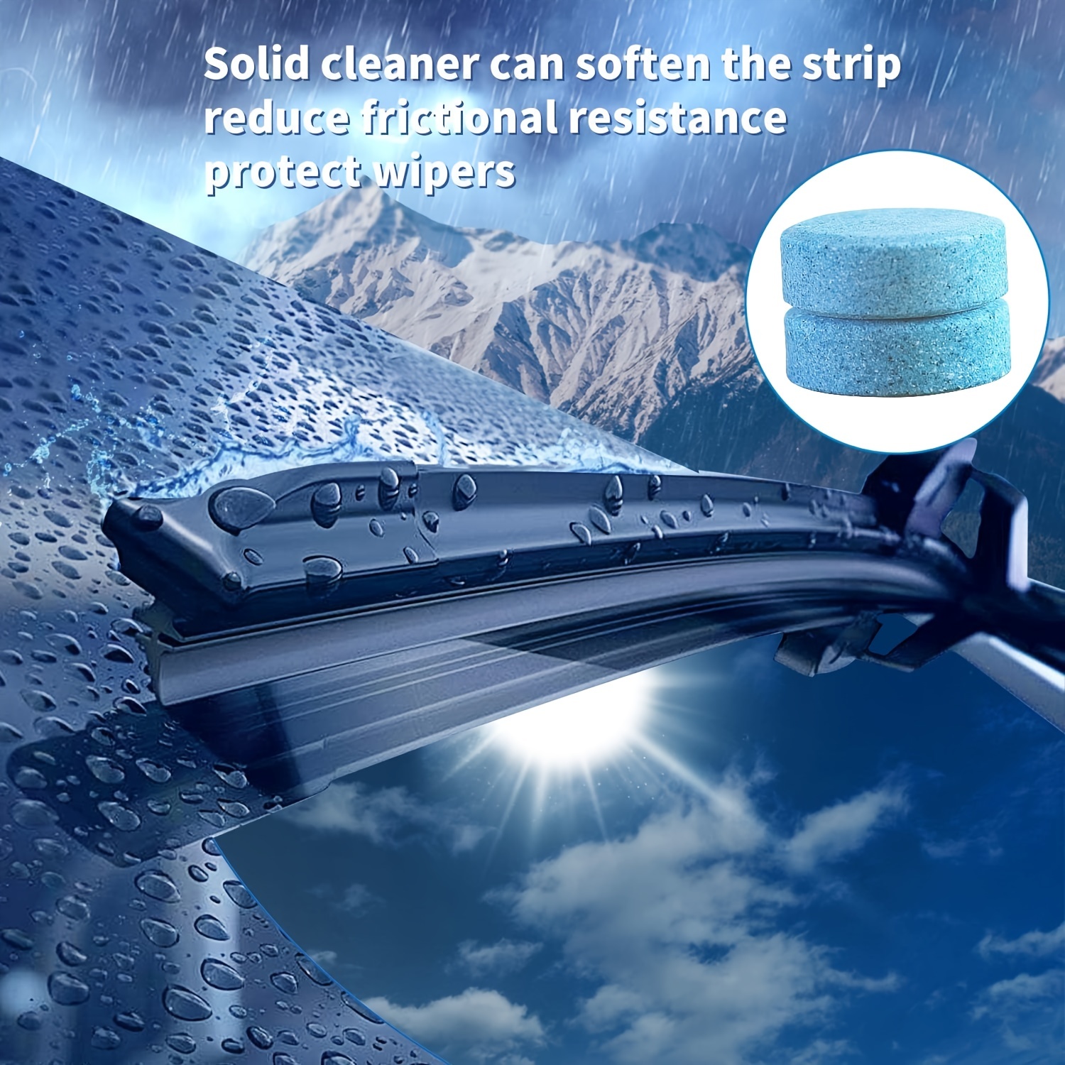 Car Glass Water Film Remover Effervescent Tablets