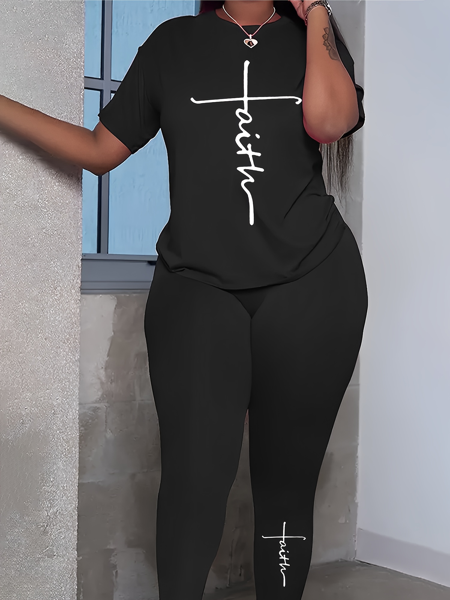 Plus Size Leggings Outfits - Temu