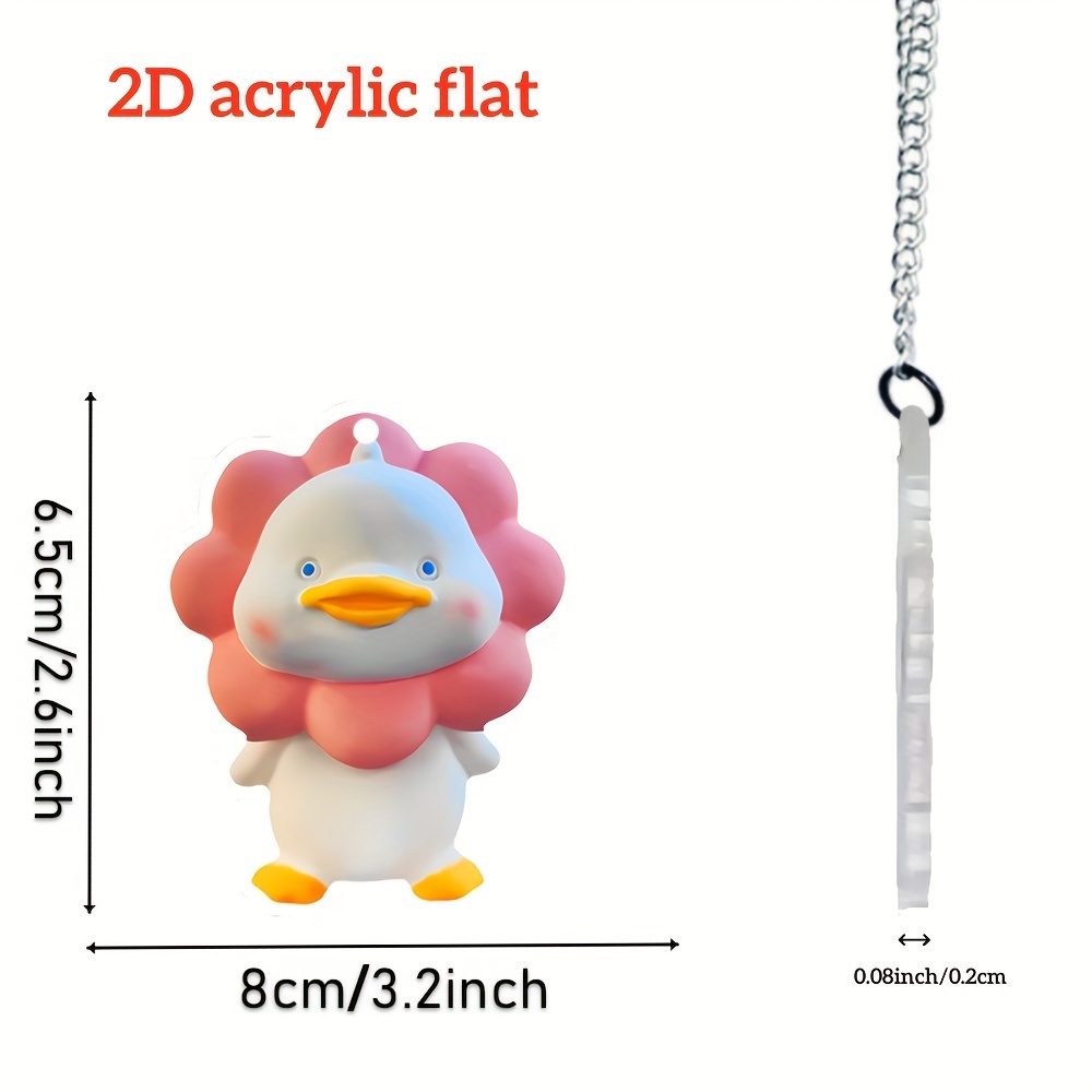 Car Rear View Mirror Hanging Accessories Cute Swinging Duck - Temu ...