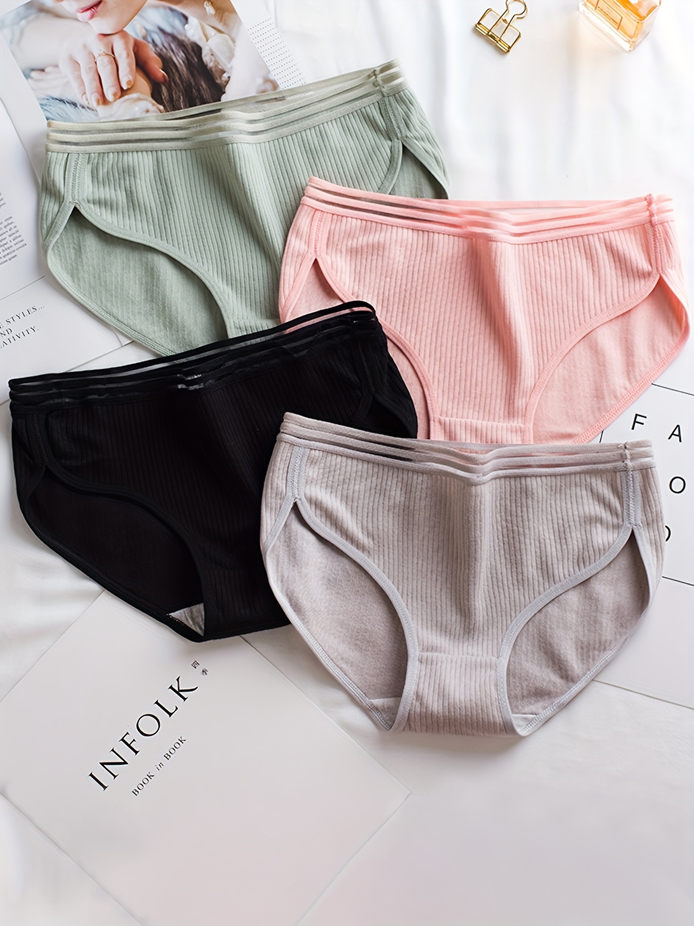 Teen Girls Solid Color Underwear Menstrual Period Panties - Temu