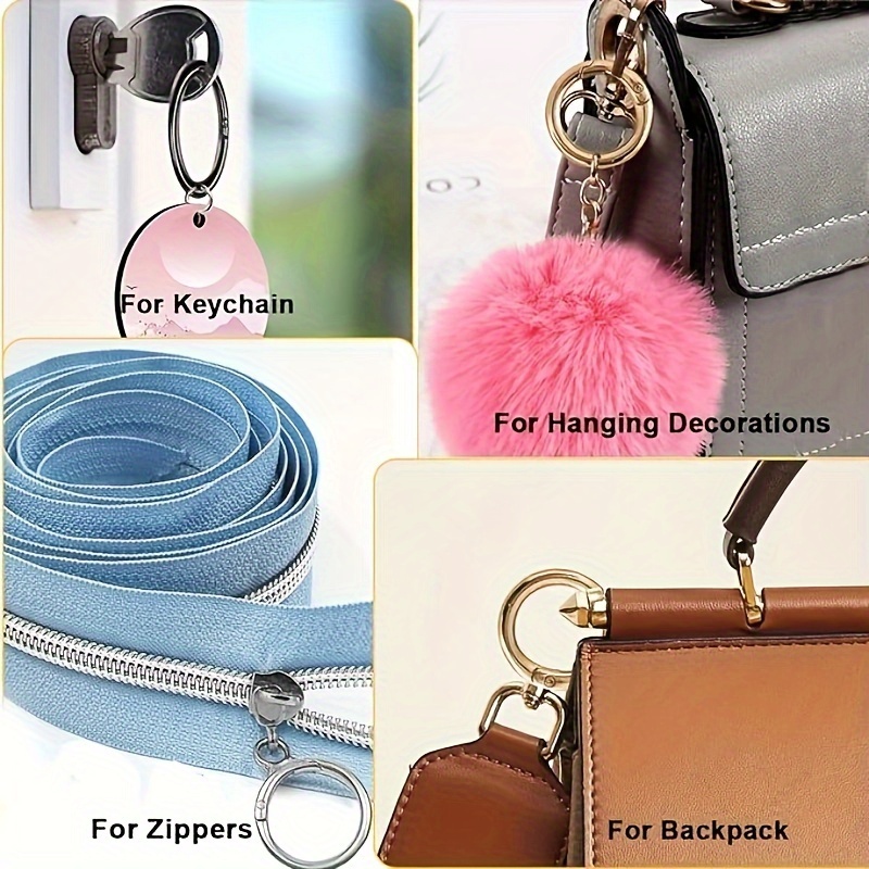 Alloy Carabiner Clasp Key Ring Hook Key Chain Strap Wallet Bag For