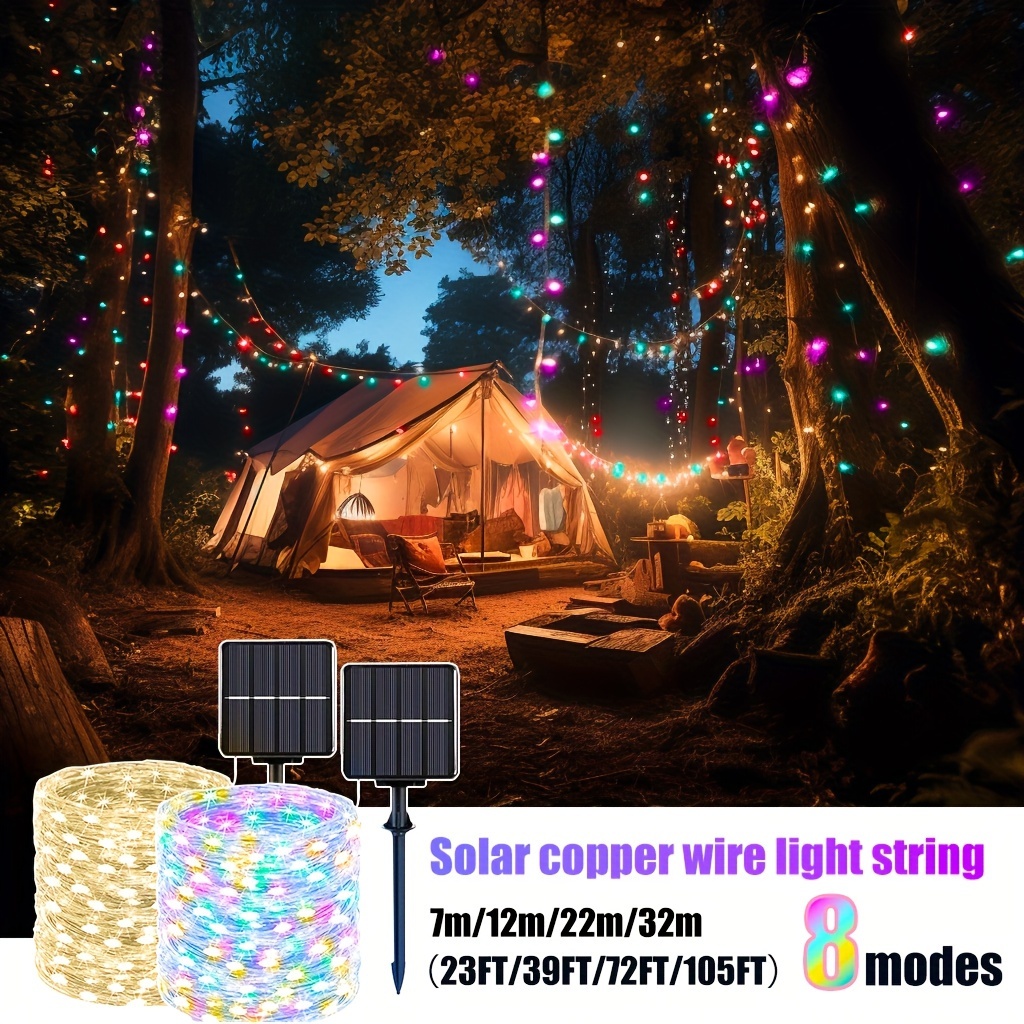 Guirlande Lumineuse Solaire LED Extérieur Étanche Décoration De Noël 200led  Boule De Cristal Camping Fée Guirlande Lampe De Fête De Jardin Du 3,25 €