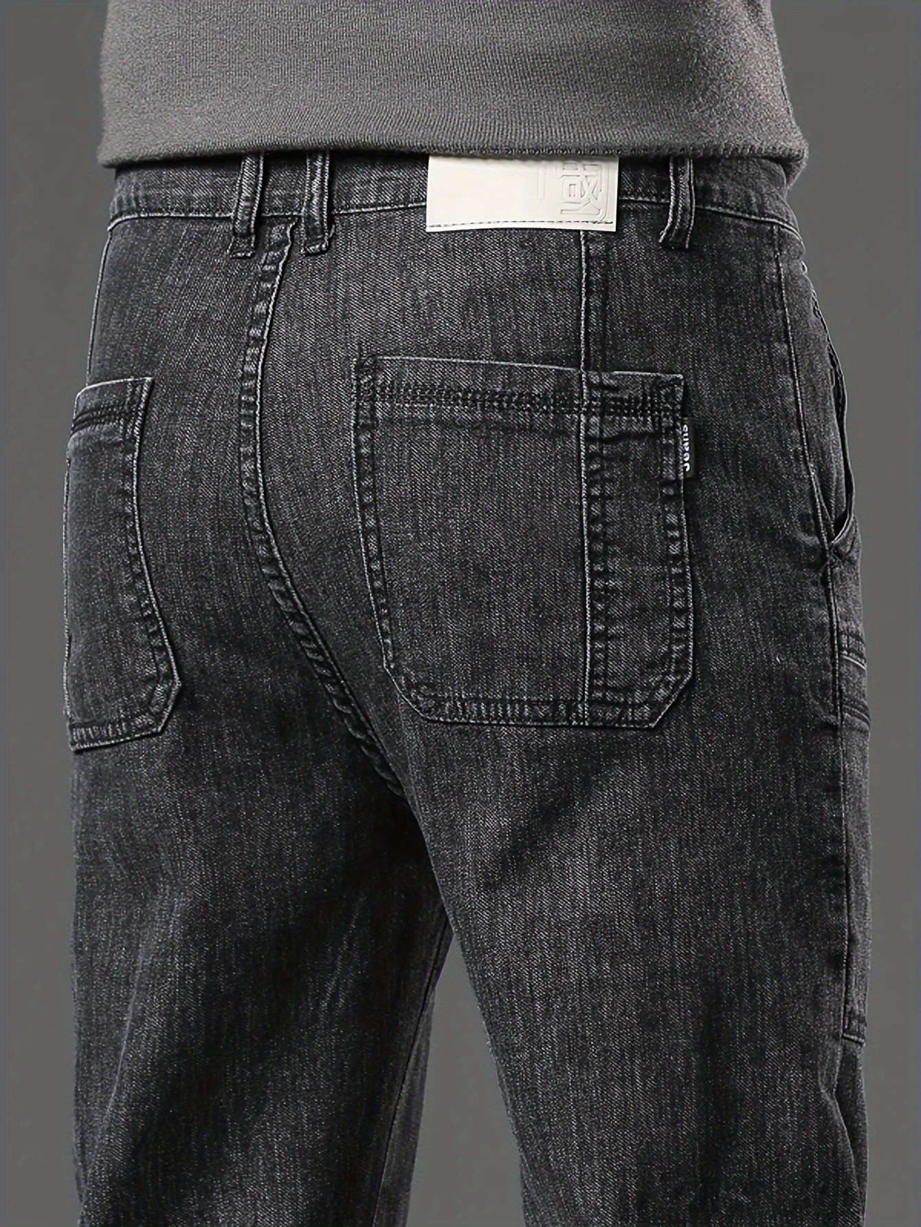 Pantalones Mezclilla Gruesos Abrigados Diseño Clásico Hombre - Temu