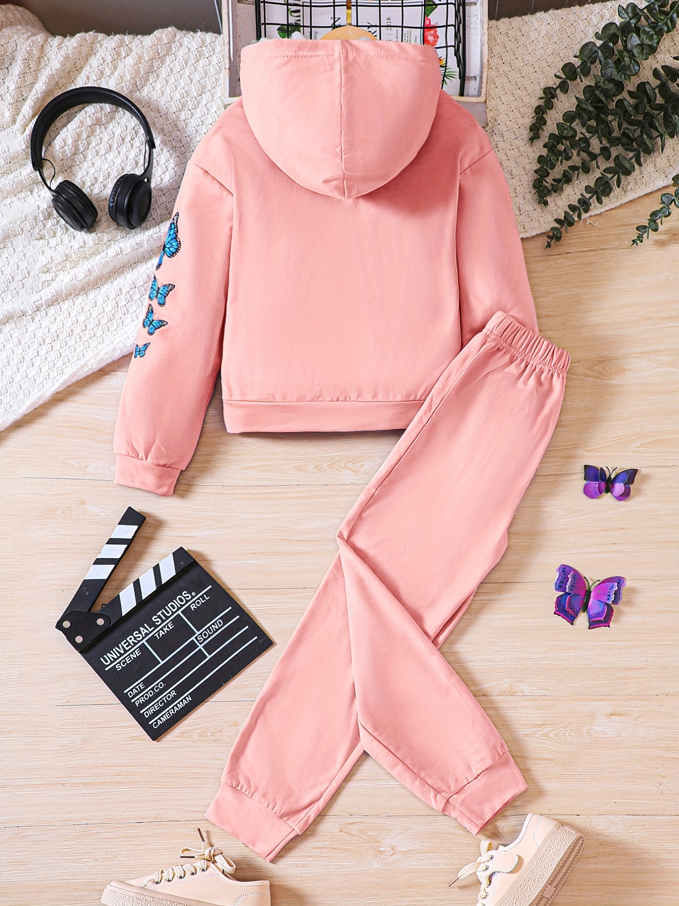 Girls Tracksuit Zipper Sweatshirt Sweatpants Two Piece Suit Spring Autumn  Kids Clothes Casual School Children Hooded Sport Sets