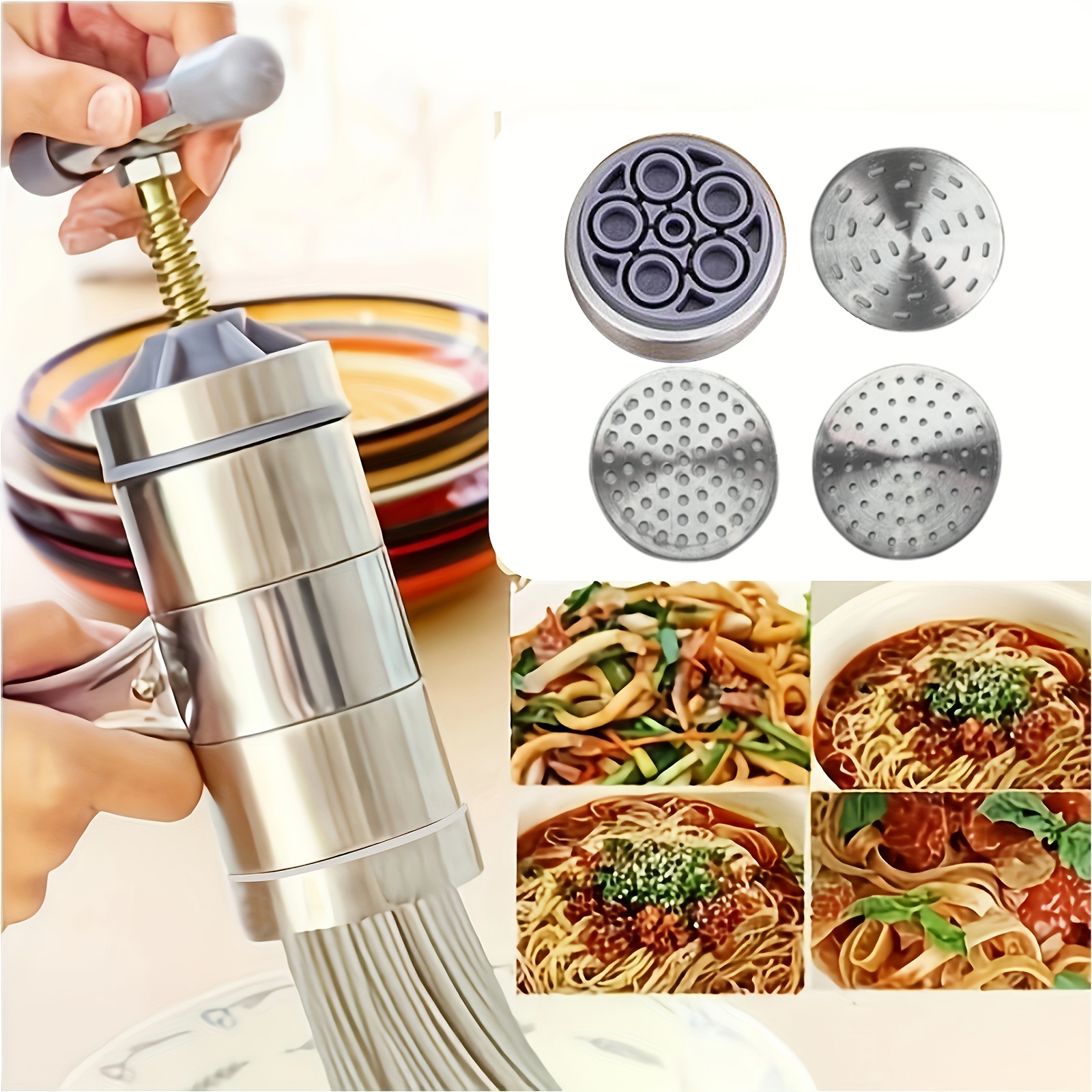 Manual Noodle Making Machine, Hand-cranked Stainless Steel Manual