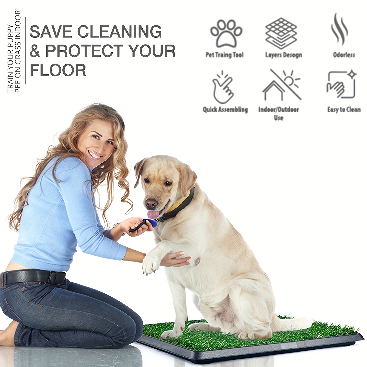 How to train puppy on sale to pee on grass pad