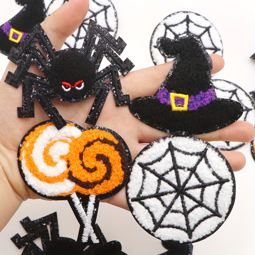 Spider Web Halloween Castle Embroidery Design