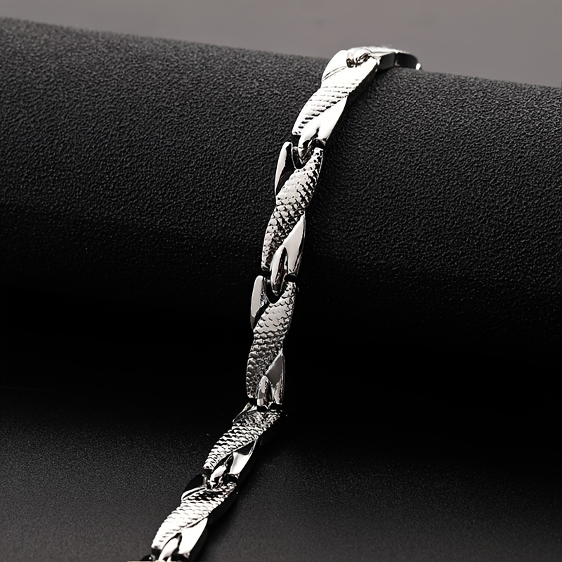 Men's 7mm Detachable Adjustable Dragon Pattern Bracelet